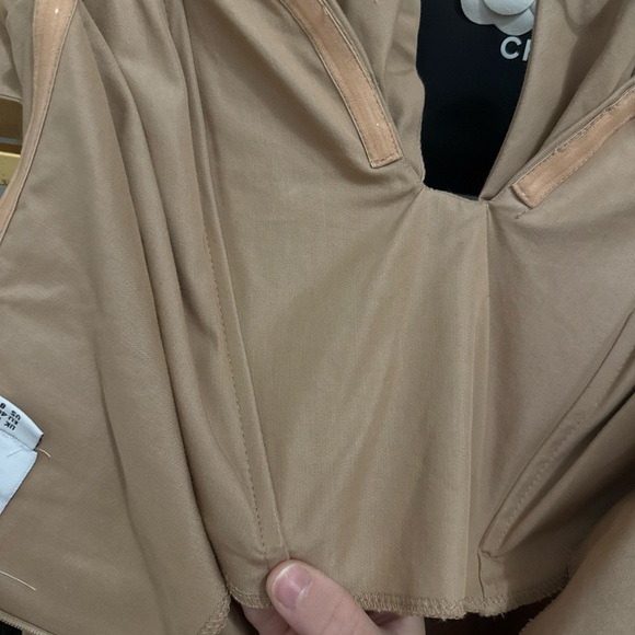 ASOS Design structured frill bust midi dress in stone - Picture 10 of 15